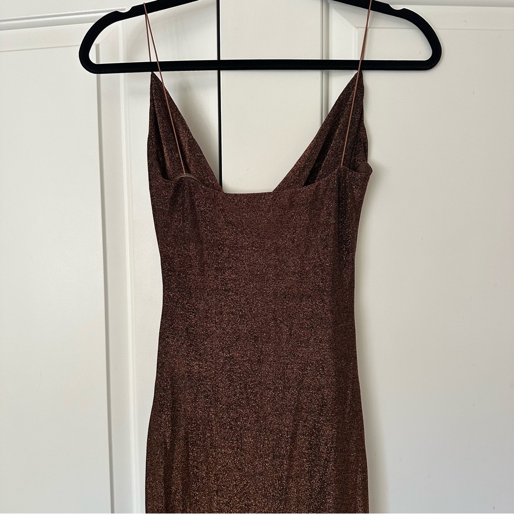 Meshki Brown Backless Dress - Picture 6 of 7